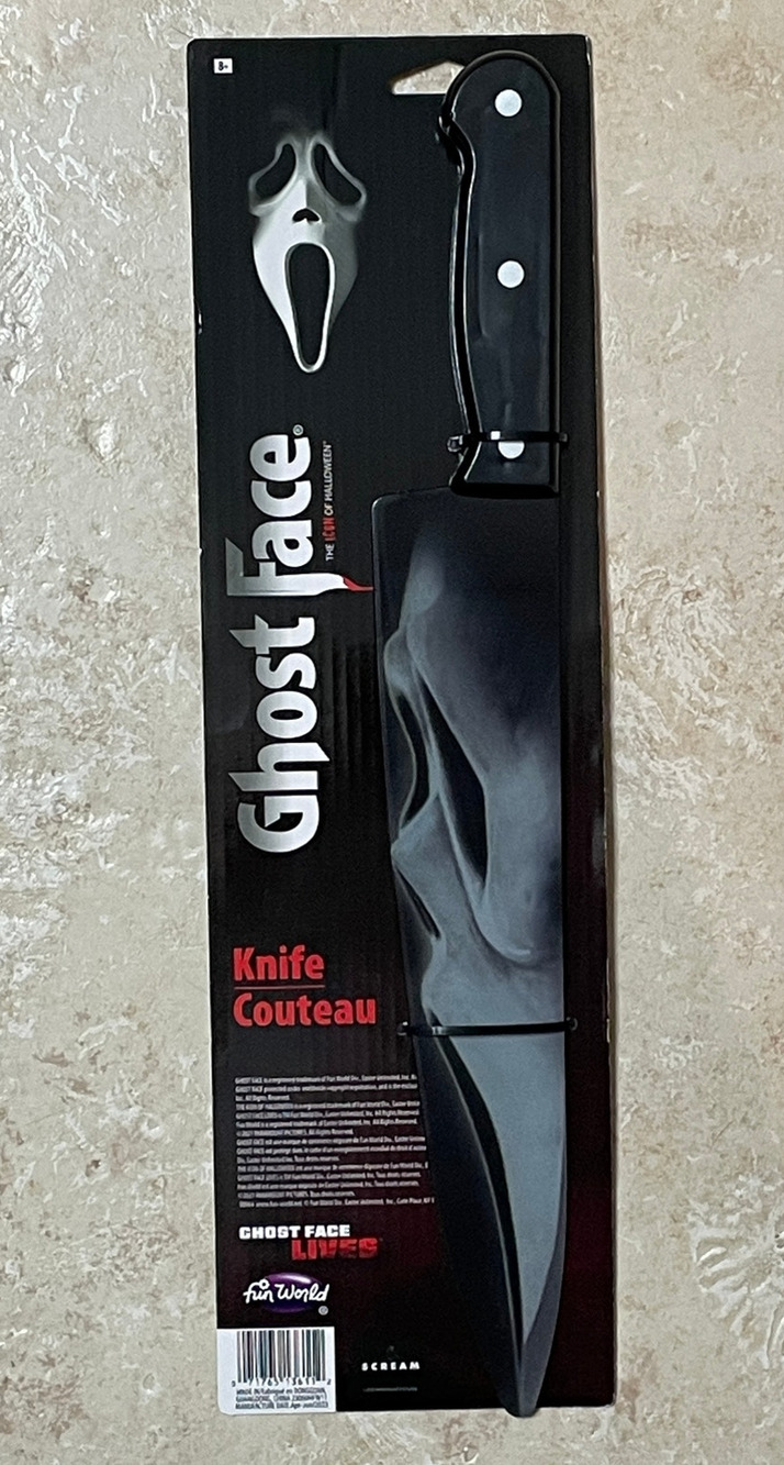 SCREAM GHOST FACE MOVIE CHEF BUTCHER KNIFE HORROR COSTUME PROP ACCESSORY NEW